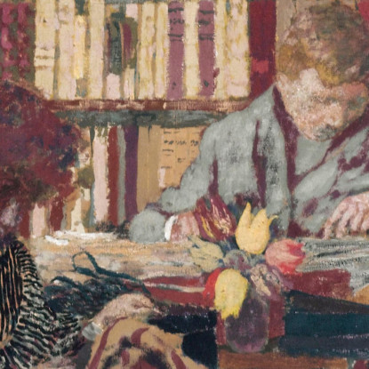 Personaggi In Un Interno. Lavoro Édouard Vuillard evu133 quadro stampato su tela