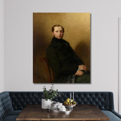 Ritratto Del Conte Charles De Mornay Eugène Delacroix edx95 quadro stampato su tela