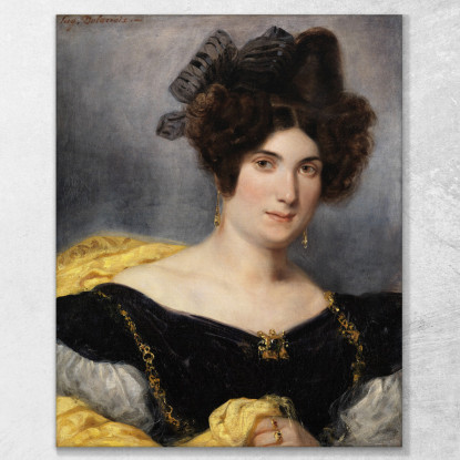 Ritratto Di Signora François Simon Eugène Delacroix edx97 quadro stampato su tela