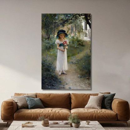 Nel Giardino Albert Edelfelt aed6 quadro stampato su tela