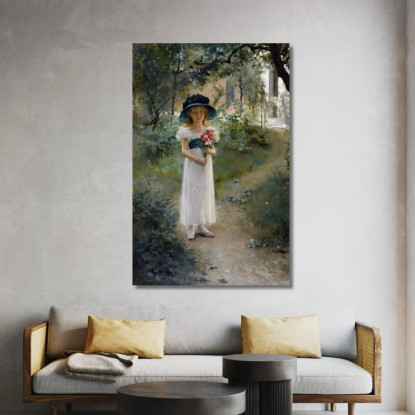 Nel Giardino Albert Edelfelt aed6 quadro stampato su tela