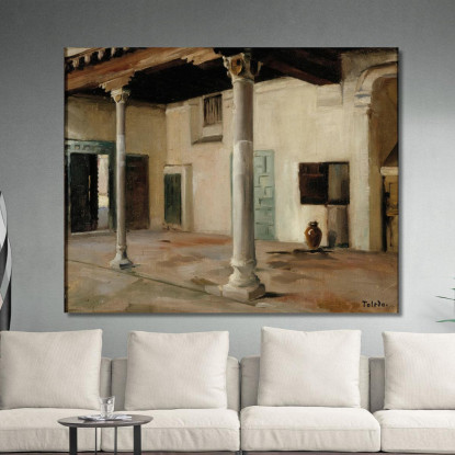 Cortile A Toledo Albert Edelfelt aed17 quadro stampato su tela