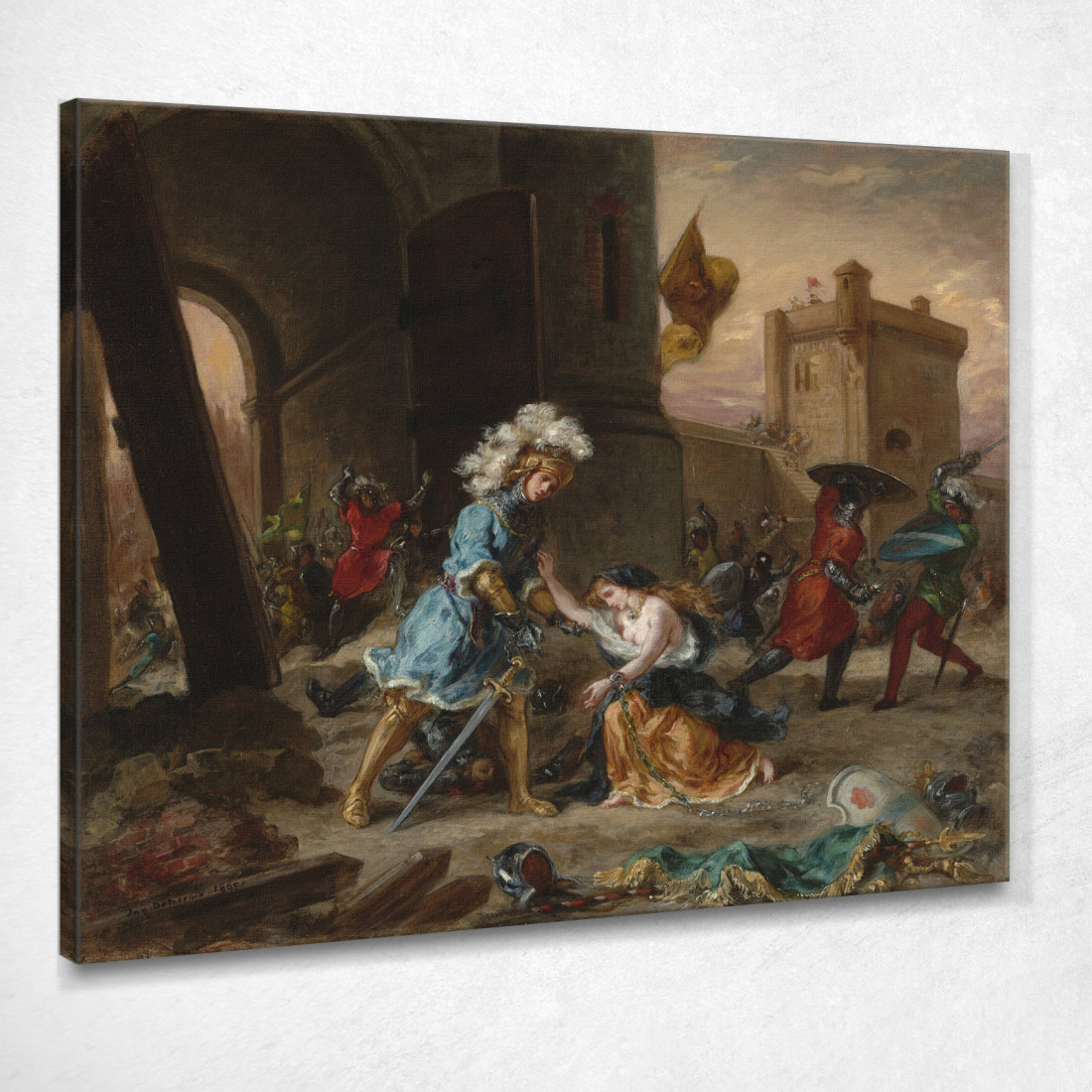 Scena Dal Romanzo Di Amadis De Gaule Eugène Delacroix edx104 quadro stampato su tela Scena Dal Romanzo Di Amadis De Gaule Eugène Delacroix edx104 quadro stampato su tela