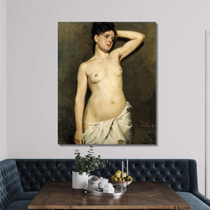 Studio Di Nudo Femminile Albert Edelfelt aed25 quadro stampato su tela