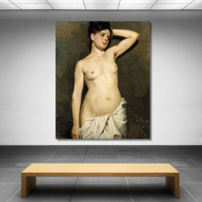 Studio Di Nudo Femminile Albert Edelfelt aed25 quadro stampato su tela