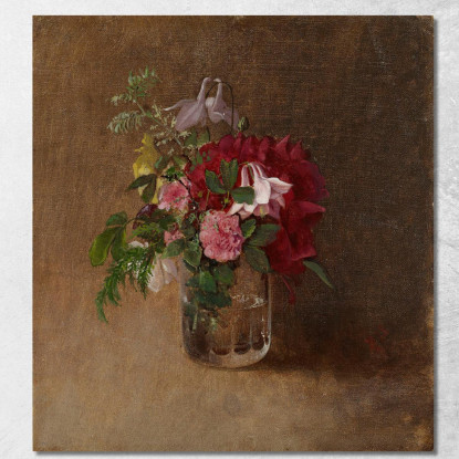 Fiori In Un Bicchiere Albert Edelfelt aed27 quadro stampato su tela