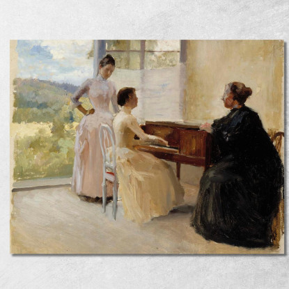 Nel Salotto Dello Studio Haikko Albert Edelfelt aed40 quadro stampato su tela