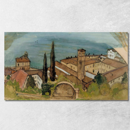 Lugano Albert Edelfelt aed54 quadro stampato su tela