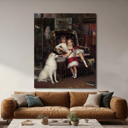 Michael E Xenia Figli Dell'Imperatore Alessandro Iii Albert Edelfelt aed63 quadro stampato su tela