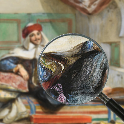 Sidi Abdallah Governatore Provinciale Della Reggenza Di Algeri Rue Amour Eugène Delacroix edx109 quadro stampato su tela