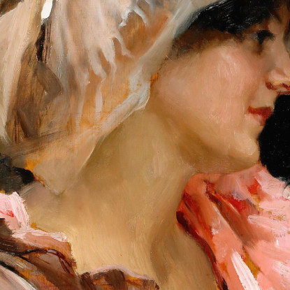 Signora Parigina In Vestaglia Albert Edelfelt aed72 quadro stampato su tela