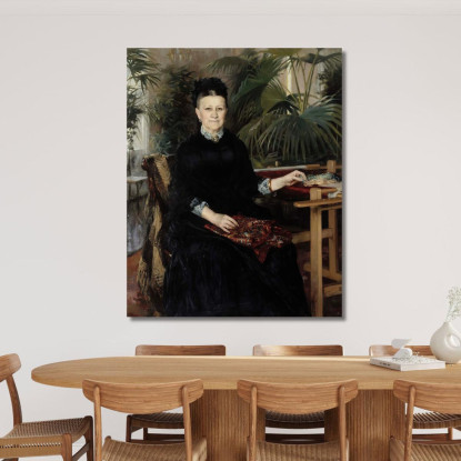 Ritratto Della Signora Anna Sinebrychoff Albert Edelfelt aed84 quadro stampato su tela