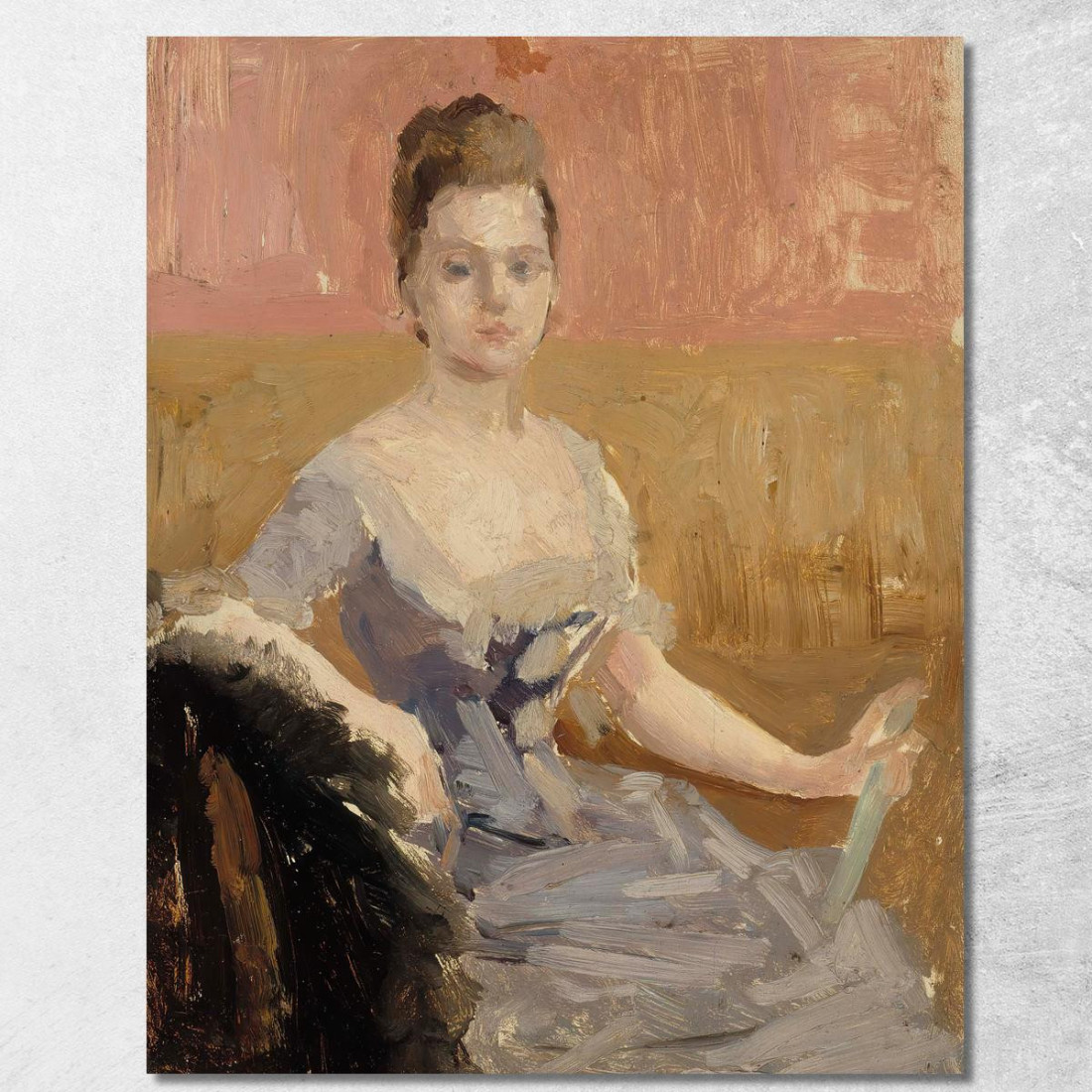 Studio Del Ritratto Della Contessa Augusta Lewenhaupt Albert Edelfelt aed97 quadro stampato su tela