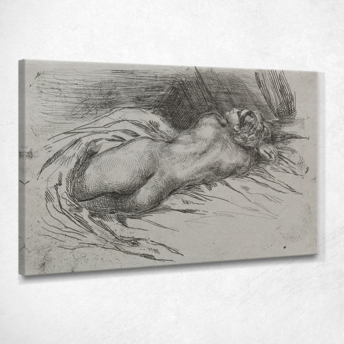 Studio Di Una Donna Vista Di Spalle Eugène Delacroix edx118 quadro stampato su tela Studio Di Una Donna Vista Di Spalle Eugène Delacroix edx118 quadro stampato su tela