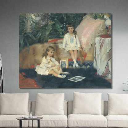 I Granduchi Boris E Kirill Vladimirovich Da Bambini Albert Edelfelt aed132 quadro stampato su tela