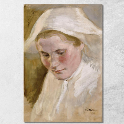 Testa Di Donna Albert Edelfelt aed151 quadro stampato su tela