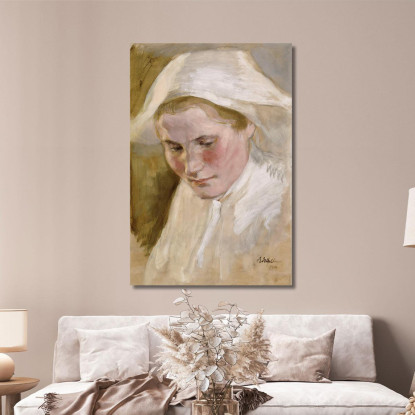 Testa Di Donna Albert Edelfelt aed151 quadro stampato su tela