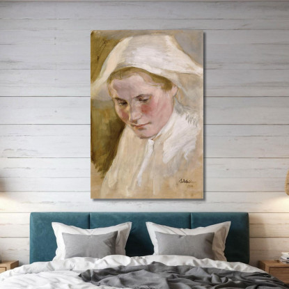 Testa Di Donna Albert Edelfelt aed151 quadro stampato su tela