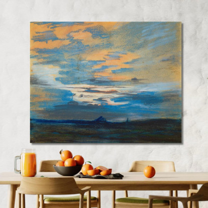 Tramonto 2 Eugène Delacroix edx120 quadro stampato su tela