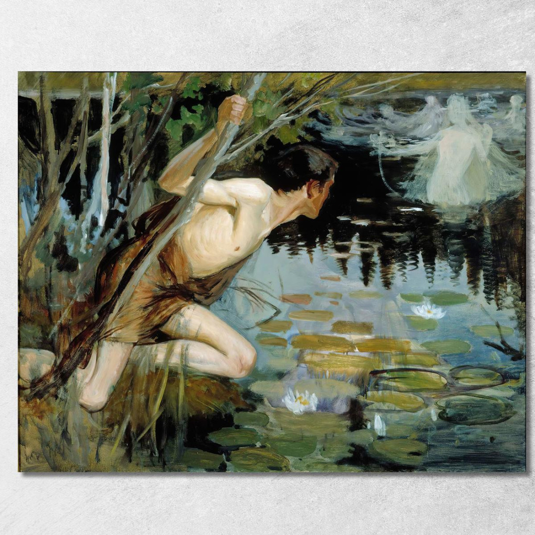 Gioventù E Uno Schizzo Di Sirena Albert Edelfelt aed153 quadro stampato su tela