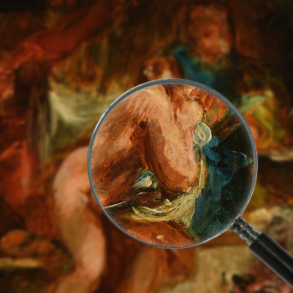 Suzanne E I Vecchi Eugène Delacroix edx122 quadro stampato su tela