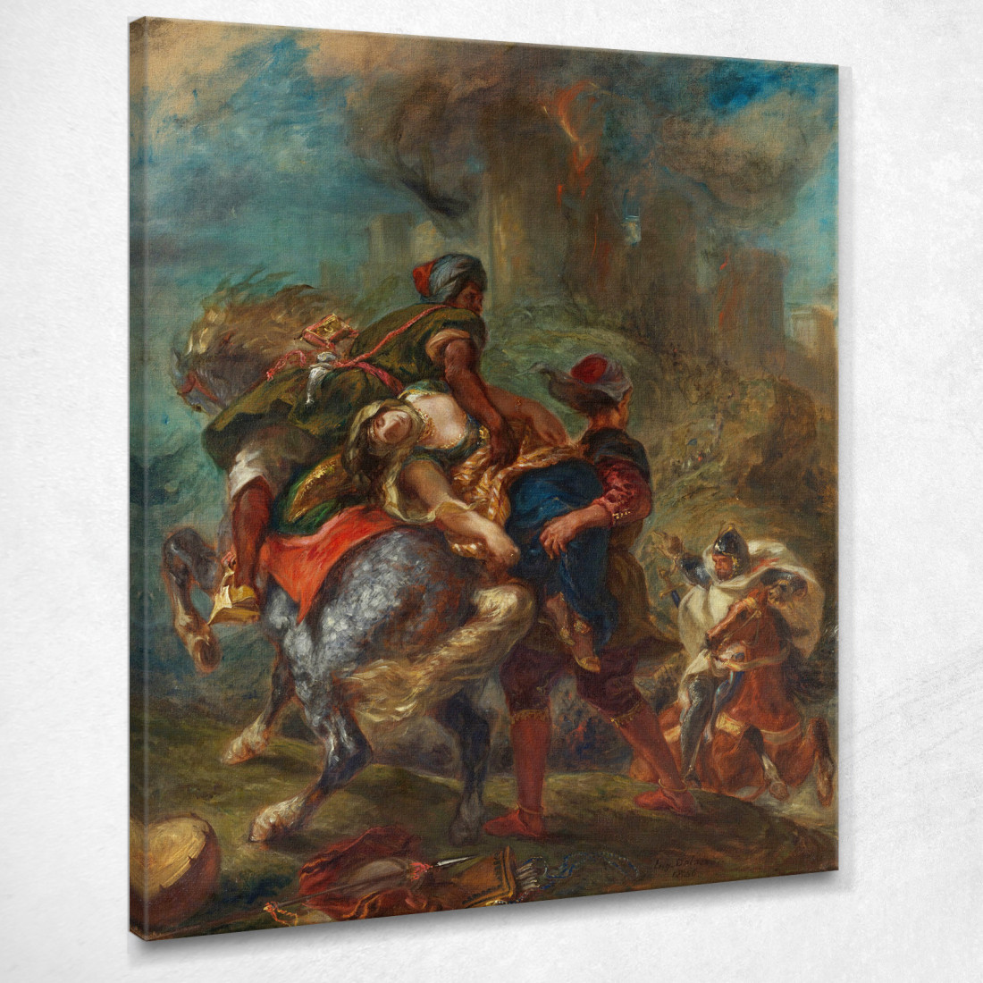 Il Rapimento Di Rebecca Eugène Delacroix edx124 quadro stampato su tela Il Rapimento Di Rebecca Eugène Delacroix edx124 quadro stampato su tela