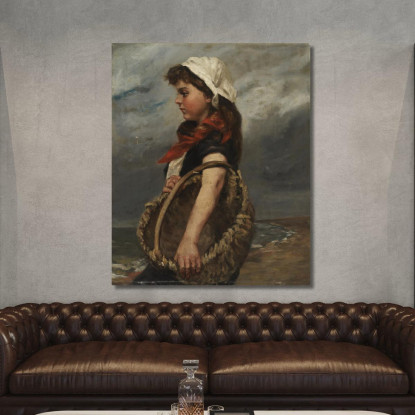 Ragazza Con Cesto Alice Pike Barney apb31 quadro stampato su tela