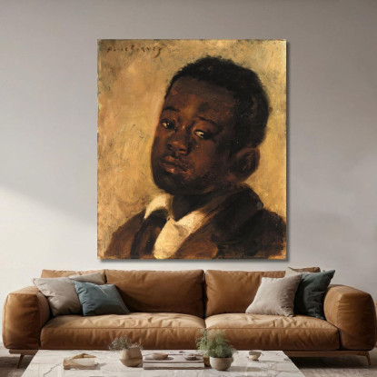 Testa Di Un Ragazzo Negro Alice Pike Barney apb34 quadro stampato su tela