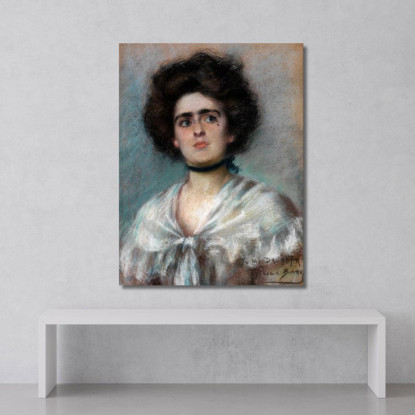 Laura In Fichu Alice Pike Barney apb60 quadro stampato su tela