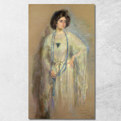 Laura In Bianco Alice Pike Barney apb61 quadro stampato su tela