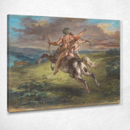 L'Educazione Di Achille Eugène Delacroix edx130 quadro stampato su tela