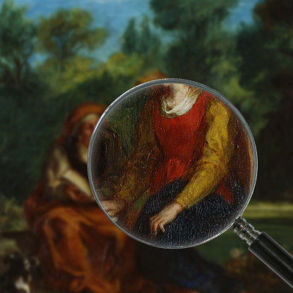 L'Educazione Della Vergine Eugène Delacroix edx131 quadro stampato su tela