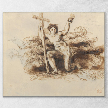 La Figura Della Religione Eugène Delacroix edx133 quadro stampato su tela