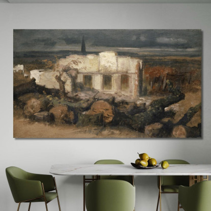 Casa Distrutta Vicino A Kehl Arnold Böcklin abk7 quadro stampato su tela