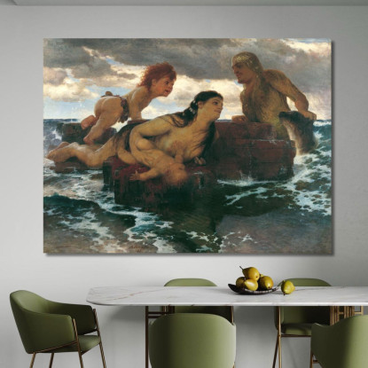 Idillio Marino Arnold Böcklin abk25 quadro stampato su tela