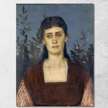 Ritratto Di Clara Bruckmann-Böcklin Figlia Maggiore Dell'Artista Arnold Böcklin abk44 quadro stampato su tela