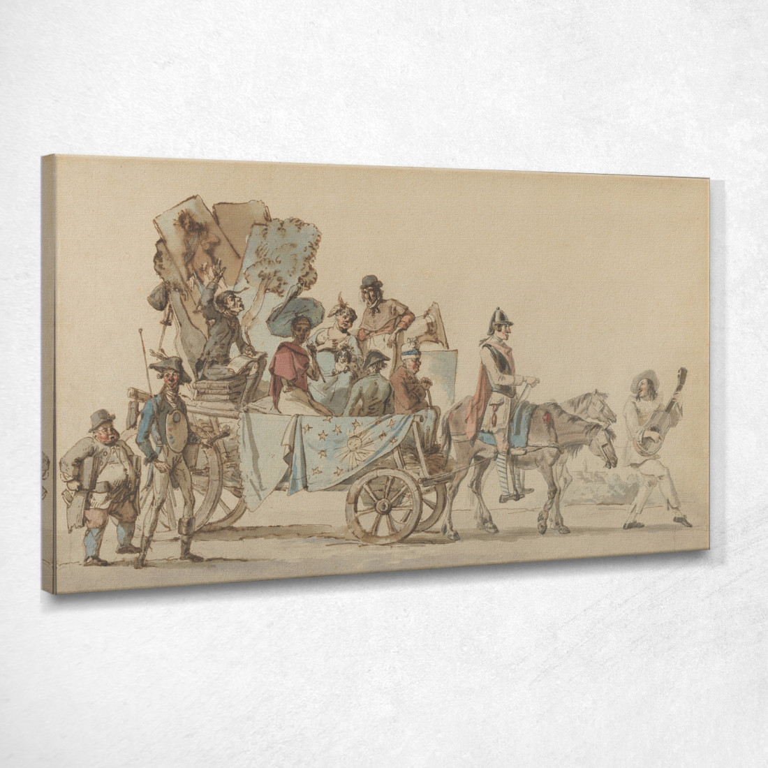 Compagnia Teatrale In Viaggio Eugène Delacroix edx148 quadro stampato su tela Compagnia Teatrale In Viaggio Eugène Delacroix edx148 quadro stampato su tela