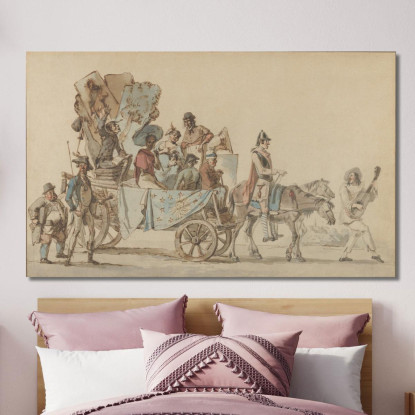 Compagnia Teatrale In Viaggio Eugène Delacroix edx148 quadro stampato su tela