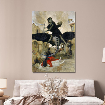 La Peste Arnold Böcklin abk69 quadro stampato su tela