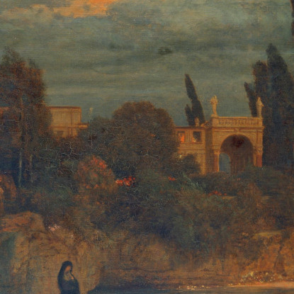 Villa Sul Mare Arnold Böcklin abk74 quadro stampato su tela