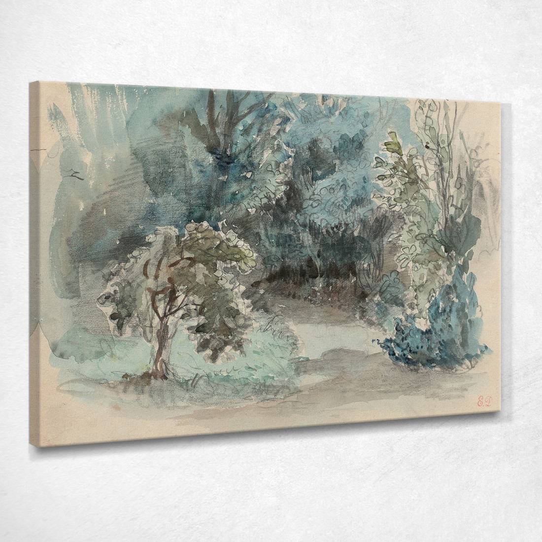 Veduta Presunta Del Giardino Champrosay Eugène Delacroix edx155 quadro stampato su tela Veduta Presunta Del Giardino Champrosay Eugène Delacroix edx155 quadro stampato su tela