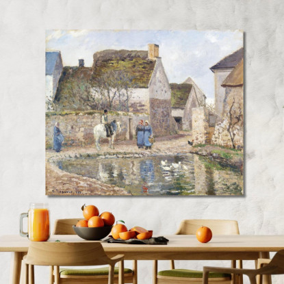 Uno Stagno A Ennery 1874 Digi Camille Pissarro cps5 quadro stampato su tela