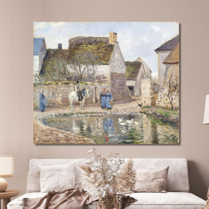 Uno Stagno A Ennery 1874 Digi Camille Pissarro cps5 quadro stampato su tela