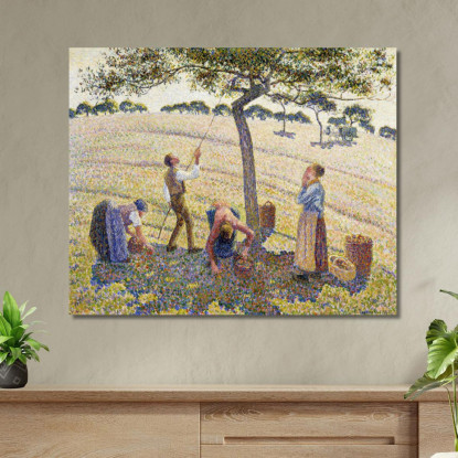 Raccolta Delle Mele 1888 Originale Dal Dal Camille Pissarro cps9 quadro stampato su tela