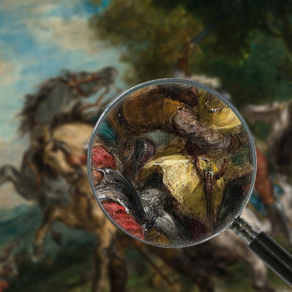 Weislingen Catturato Dagli Uomini Di Götz Eugène Delacroix edx156 quadro stampato su tela