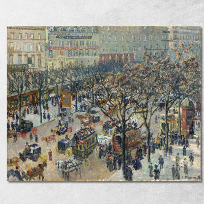 Viale Degli Italiani Sole Mattutino 1897 Camille Pissarro cps14 quadro stampato su tela