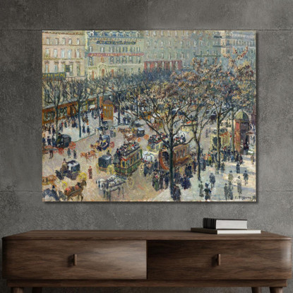 Viale Degli Italiani Sole Mattutino 1897 Camille Pissarro cps14 quadro stampato su tela