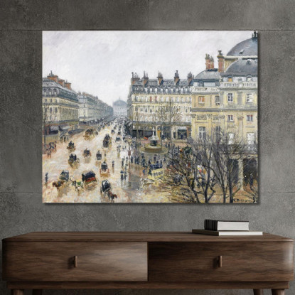 Piazza Del Teatro Francese Parigi 1898 Camille Pissarro cps27 quadro stampato su tela