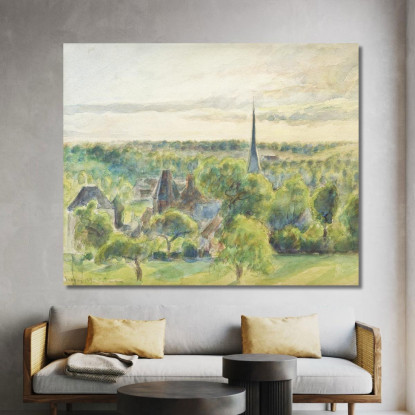 Paesaggio A Eragny 1890 Camille Pissarro cps37 quadro stampato su tela