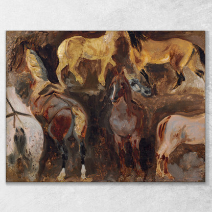 Studio Del Cavallo Eugène Delacroix edx160 quadro stampato su tela